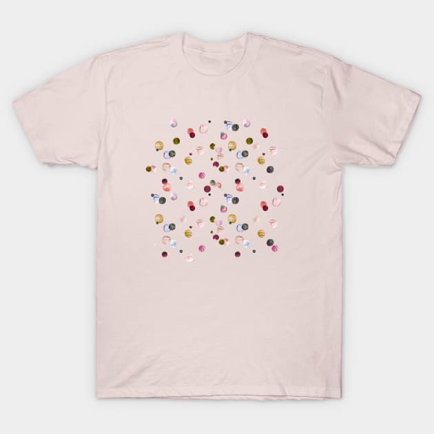 Watercolor Dots and Drops T-Shirt by ninoladesign